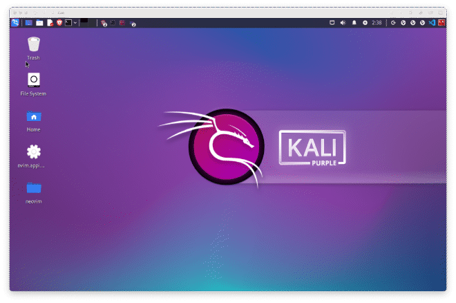 My Kali Linux desktop